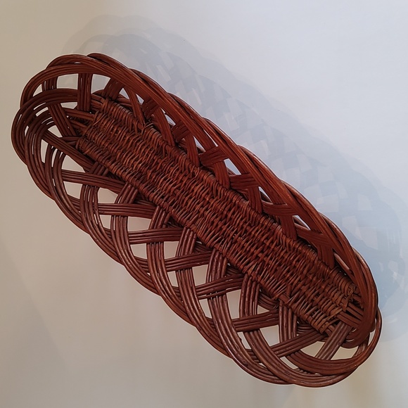 Wicker bread baguette basket French serving vtg willow - Picture 4 of 12